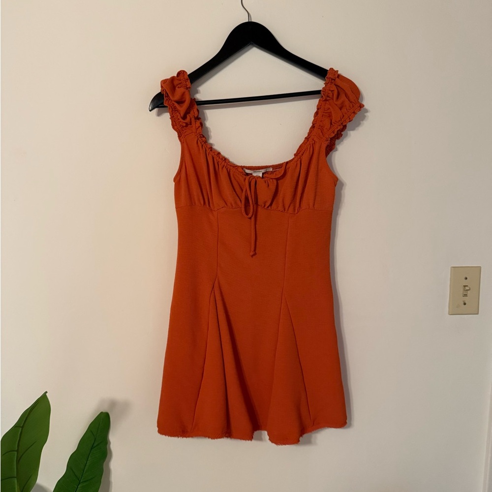 Burnt orange stretchy dress urban outfitters
